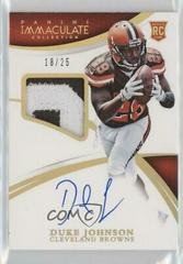 Duke Johnson [Autograph Patch Gold] Football Cards 2015 Panini Immaculate Prices