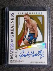 Justin Gaethje Ufc Cards 2021 Panini Immaculate UFC Marks of Greatness Autographs Prices