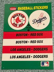 Boston Red Sox - Los Angeles Dodgers Team Sticker Baseball Cards 1988 Fleer Team Stickers Prices
