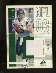 Drew Brees [Jersey] Football Cards 2003 SP Game Used Prices