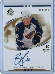 Bryan Little [Autograph] Hockey Cards 2007 SP Authentic Prices