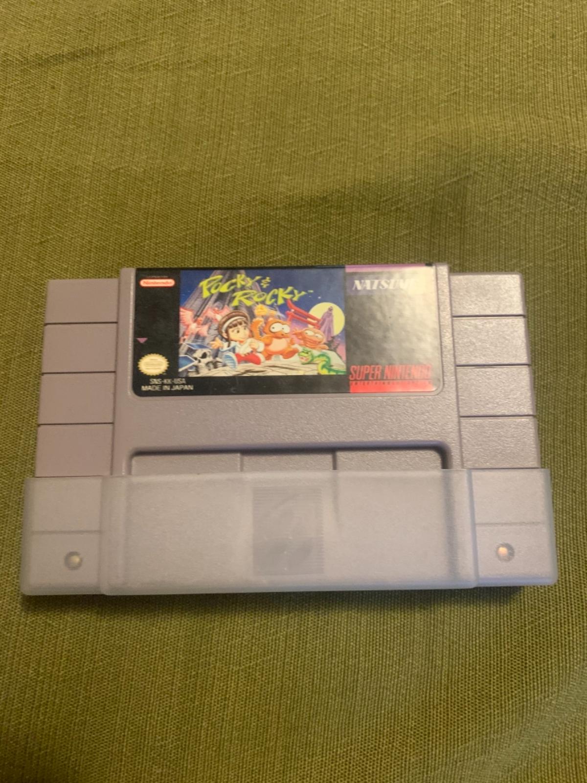 pocky and rocky 2 snes cart