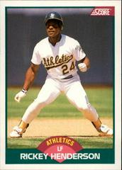 Rickey Henderson Baseball Cards 1989 Score Traded Prices