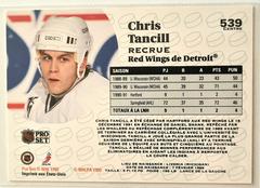 Backside | Chris Tancill [French] Hockey Cards 1992 Pro Set