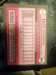 Minty Mints | Dave Anderson Baseball Cards 1989 Topps Tiffany