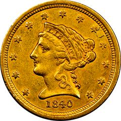 1840 O Coins Liberty Head Quarter Eagle Prices