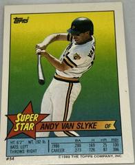 Andy Van Slyke Baseball Cards 1989 Topps Stickercards Blank Back Prices
