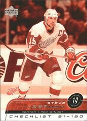 Steve Yzerman #180 Hockey Cards 2002 Upper Deck Prices