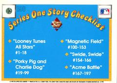 Reverse | Acme Battle/Series One Story Checklist Baseball Cards 1990 Upper Deck Comic Ball