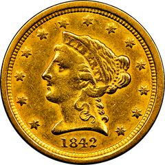 1842 O Coins Liberty Head Quarter Eagle Prices