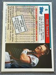 Back | Jeff Tackett Baseball Cards 1993 Topps Pre Production