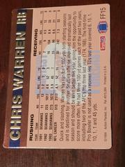 Reverse | Chris Warren Football Cards 1994 Action Packed Fantasy Forecast