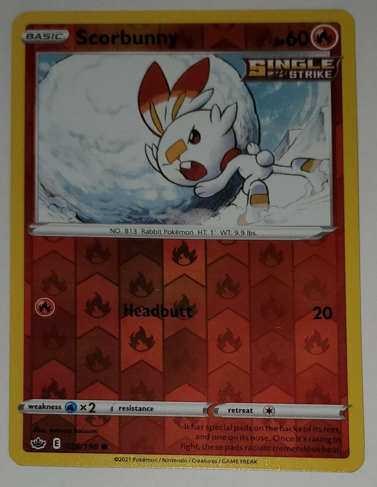 Scorbunny [Reverse Holo] #26 Pokemon Chilling Reign