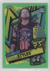 AJ Styles [Green Refractor] Wrestling Cards 2021 Topps Slam Attax Chrome WWE Prices