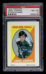 Carol Vadnais Hockey Cards 1970 Topps OPC Sticker Stamps Prices