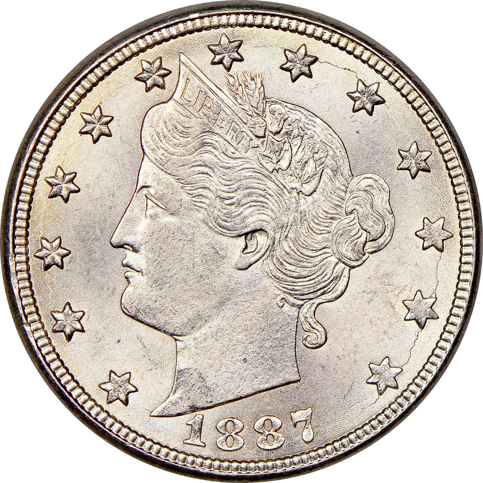 1887 [PROOF] Coins Liberty Head Nickel