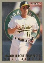 Kurt Abbott #1 Baseball Cards 1994 Fleer Major League Prospects Prices