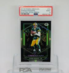Aaron Rodgers [Electric Etch Green] #70 Football Cards 2019 Panini Obsidian Prices