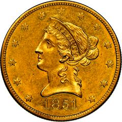 1851 O Coins Liberty Head Gold Eagle Prices