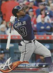 Ronald Acuna Jr. [Bat Down] #698 Baseball Cards 2018 Topps Prices