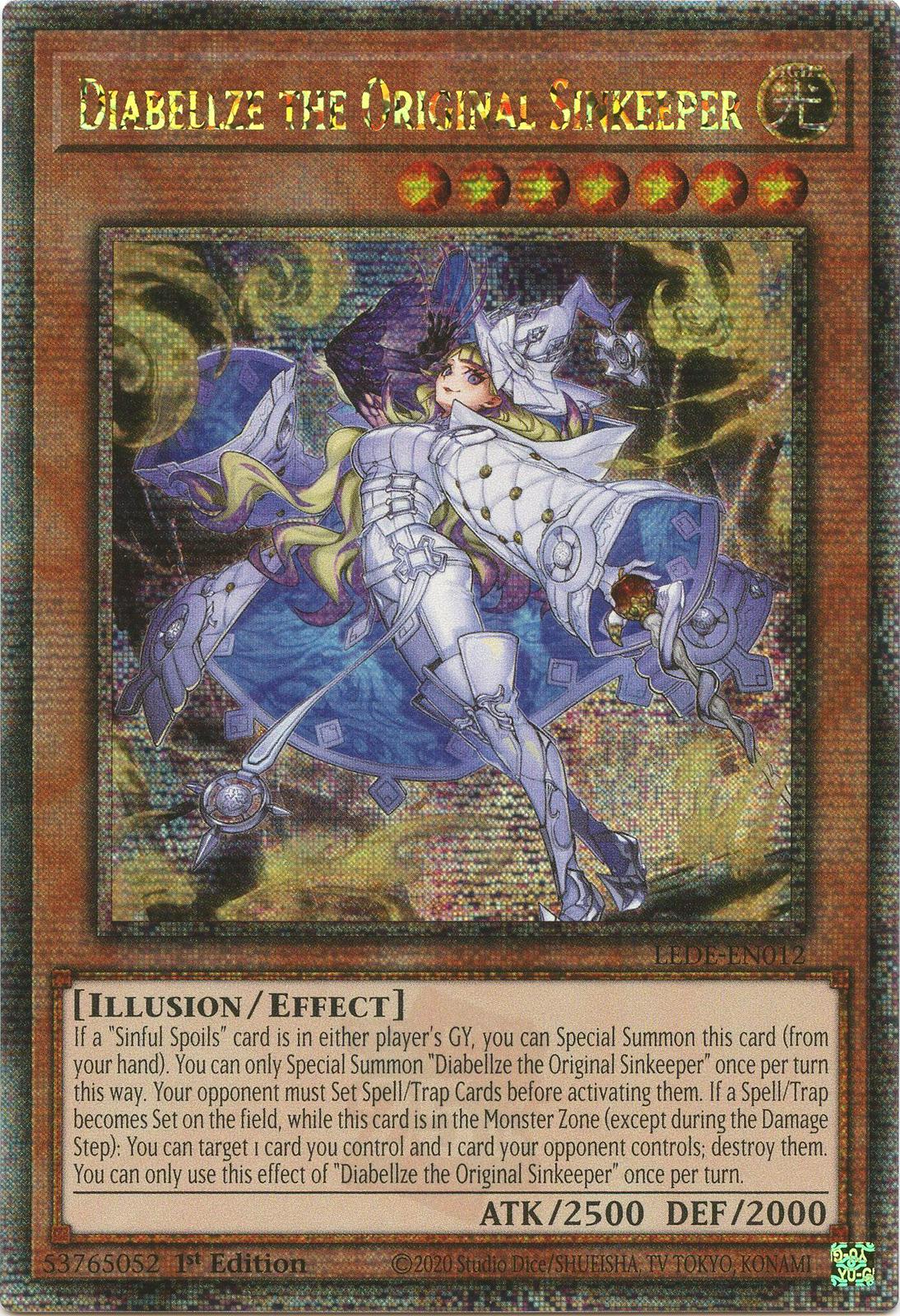 Diabellze the Original Sinkeeper [Quarter Century Secret Rare] LEDE-EN012 YuGiOh Legacy of Destruction