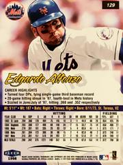 Rear | Edgardo Alfonzo Baseball Cards 1998 Ultra