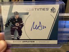 Mason Appleton Hockey Cards 2022 SP Authentic Sign of the Times Prices