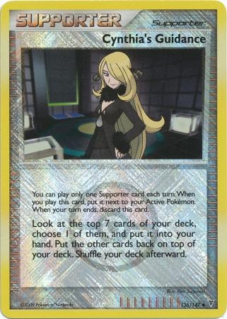 Cynthia's Guidance [Crosshatch Holo] #136 Pokemon Supreme Victors