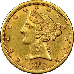 1882 CC Coins Liberty Head Half Eagle Prices