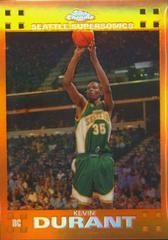 Kevin Durant [Orange Refractor] #131 Basketball Cards 2007 Topps Chrome Prices