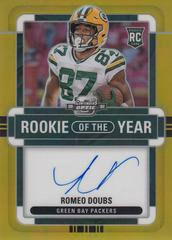 Romeo Doubs [Rookie of the Year Autograph Gold] #ROY-RD Football Cards 2022 Panini Contenders Optic Rookie of the Year Prices