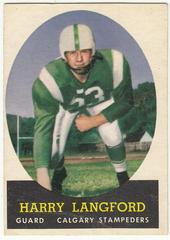 Harry Langford #59 Football Cards 1958 Topps CFL Prices