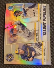 Corey Ray/Jake Gatewood/Brice Turang #TP-MIL Baseball Cards 2020 Bowman Chrome Talent Pipeline Trios Prices