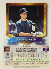 Rear | Pat Meares Baseball Cards 1994 Topps Traded Finest Inserts