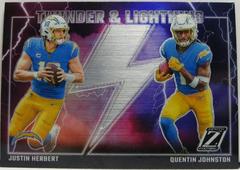 Justin Herbert / Quentin Johnston #14 Football Cards 2023 Panini Zenith Thunder and Lightning Prices