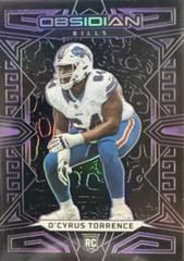 O'Cyrus Torrence [Purple Electric Etch] #109 Football Cards 2023 Panini Obsidian Prices