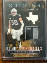 Maxx Crosby [Gold] Football Cards 2022 Panini Origins Hometown Roots Prices