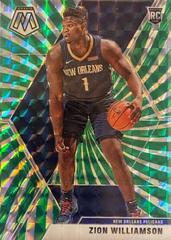 Zion Williamson [Green Swirl] Basketball Cards 2019 Panini Mosaic Prices