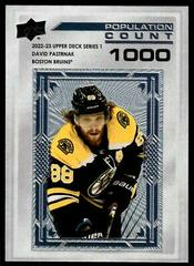 David Pastrnak [1000] Hockey Cards 2022 Upper Deck Population Count Prices