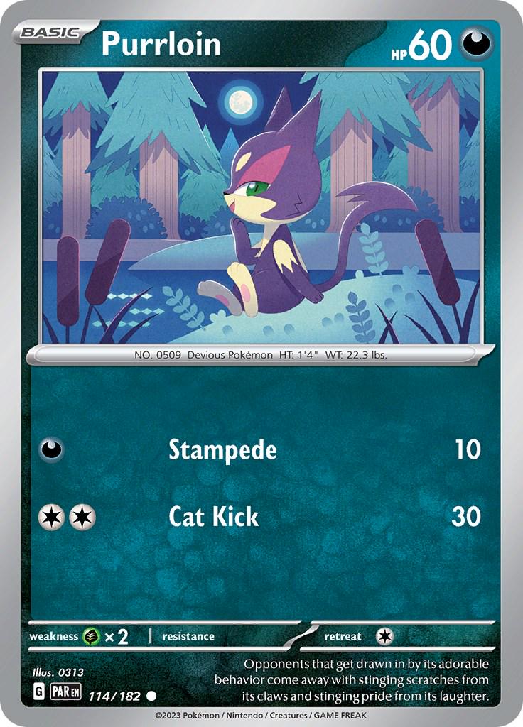 Purrloin #114 Pokemon Paradox Rift