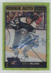 Sonny Milano [Emerald Surge] Hockey Cards 2016 O-Pee-Chee Platinum Rookie Autographs Prices