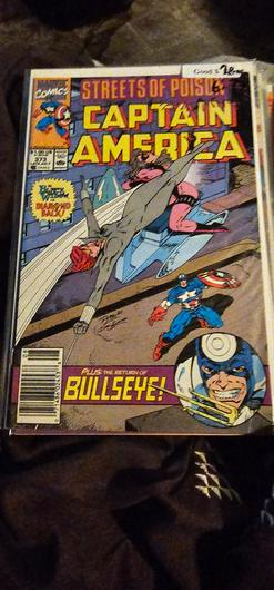 Captain America [Newsstand] #373 (1990) photo