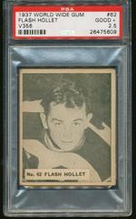 Flash Hollet #62 Hockey Cards 1937 V356 World Wide Gum Prices