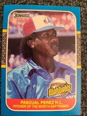 Pascual Perez #50 Baseball Cards 1987 Donruss Highlights Prices