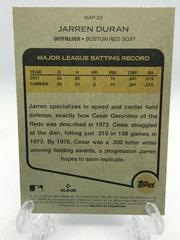 Back Of Card | Jarren Duran Baseball Cards 2022 Topps Heritage New Age Performers