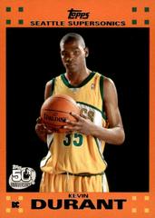 Kevin Durant [Orange] Basketball Cards 2007 Topps Rookie Card Prices