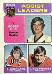 Assist Leaders [Orr, Clarke, Mahovlich] #209 Hockey Cards 1975 Topps Prices