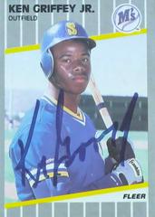 Ken Griffey Jr. [Autograph] Baseball Cards 1989 Fleer Prices