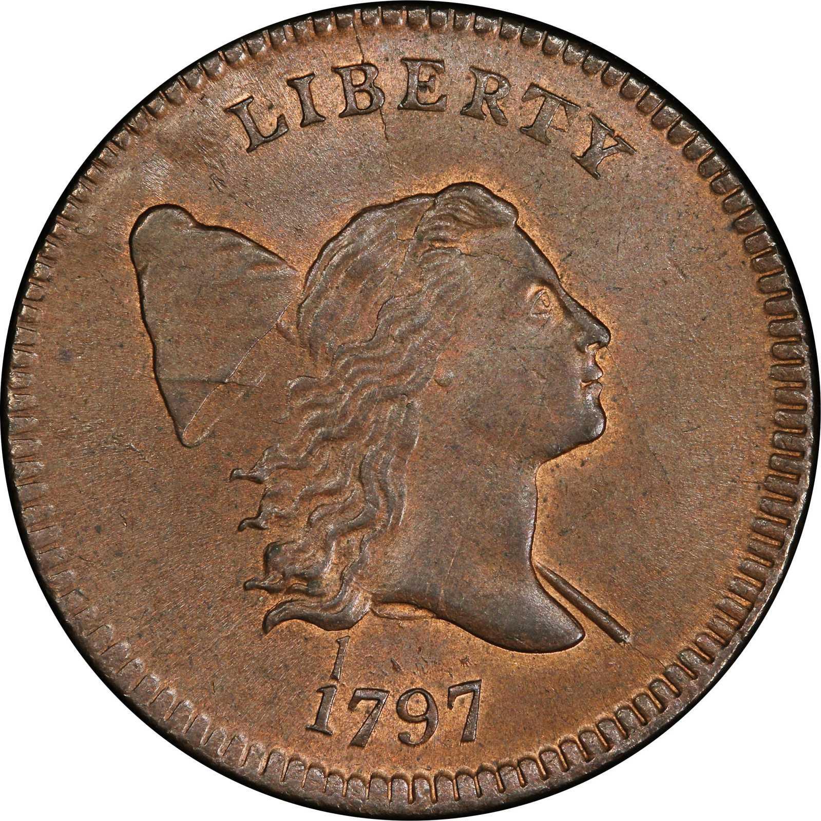 1797 [C-3B] Coins Liberty Cap Half Cent