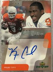 Kwame Cavil [Autograph] Football Cards 2000 Upper Deck MVP Prosign Prices